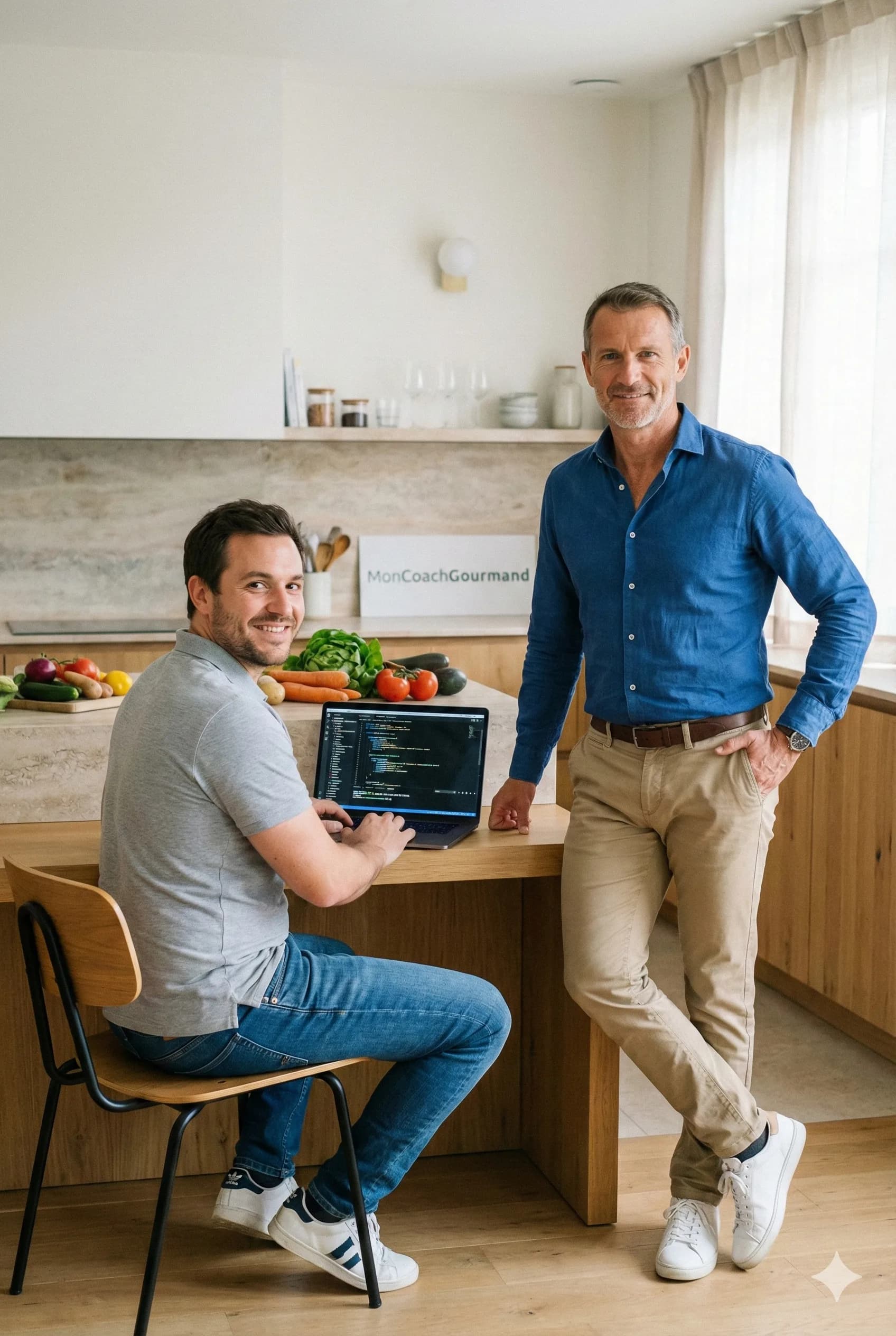 Victor et Grégory, fondateurs de MonCoachGourmand